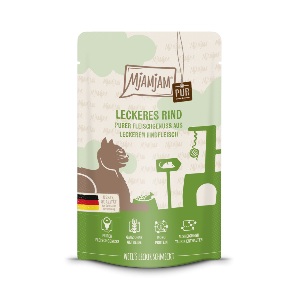 MjAMjAM Katze Rind pur 125gP